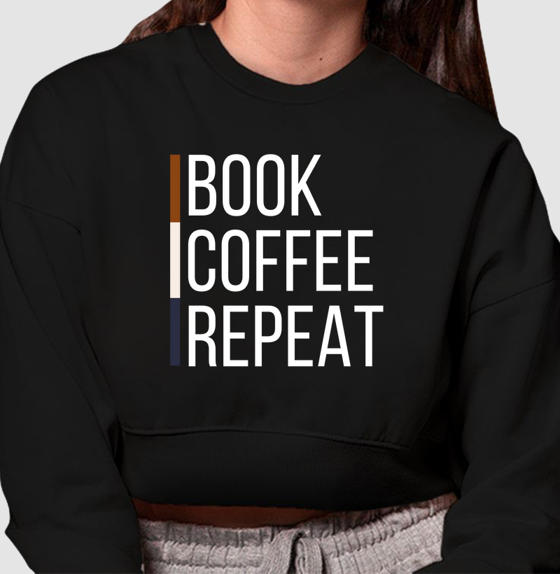 Moletom Cropped BOOK COFFEE Matutaremos