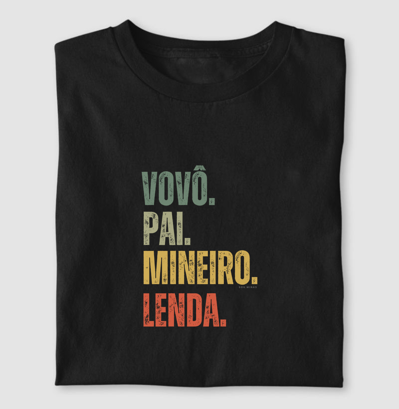 Camiseta Vovô Pai Mineiro Lenda | Tripla Identidade