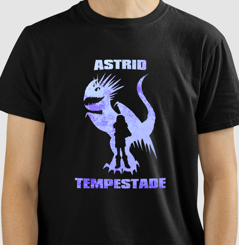 Camiseta Astrid e Tempestade Roxo