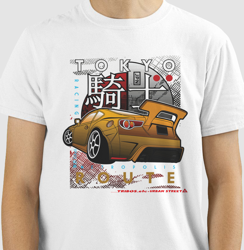 CAMISETA RESERVA.INK MASCULINA E FEMININA TRIBOS.etc OF ROADS TOKYO ROUTE CAR