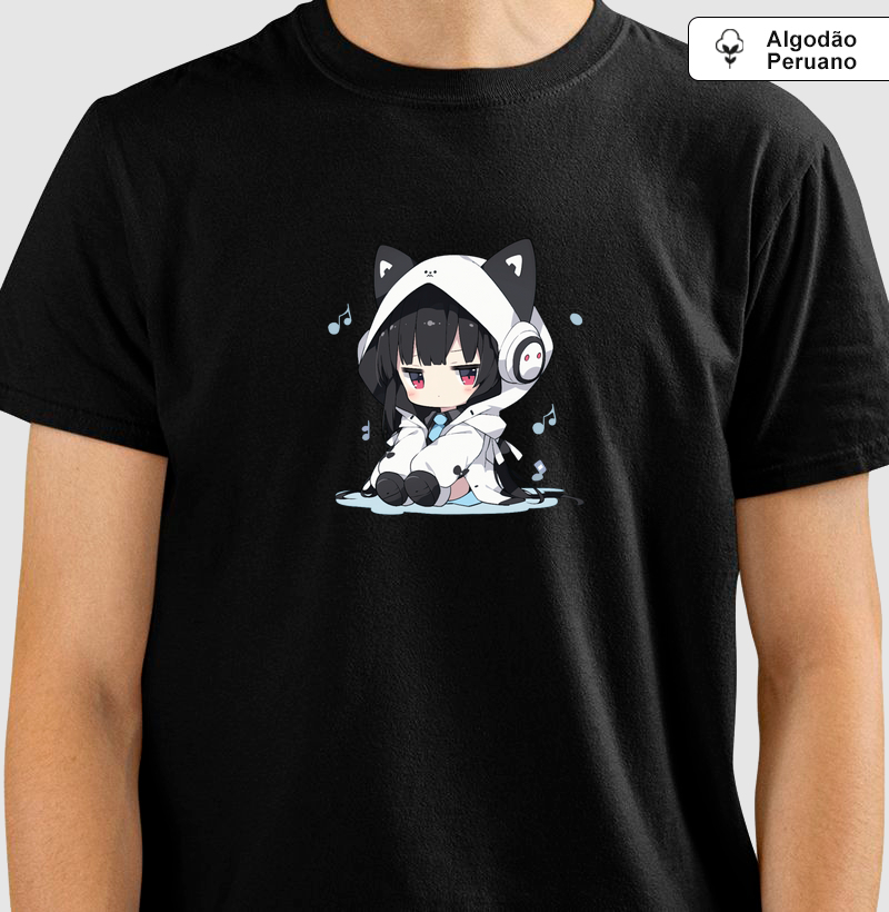 Camiseta “Garota Fofa Gamer" em Algodão Peruano