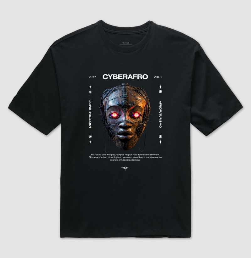 Camiseta Oversized Máscara Ancestral