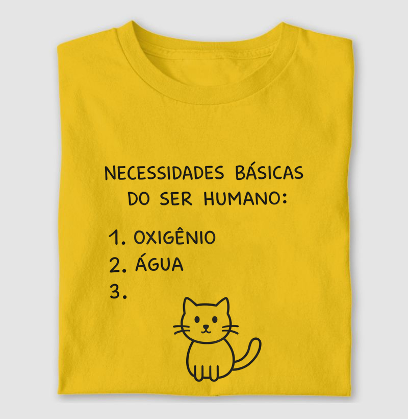 Necessidades básicas do ser humano: gato