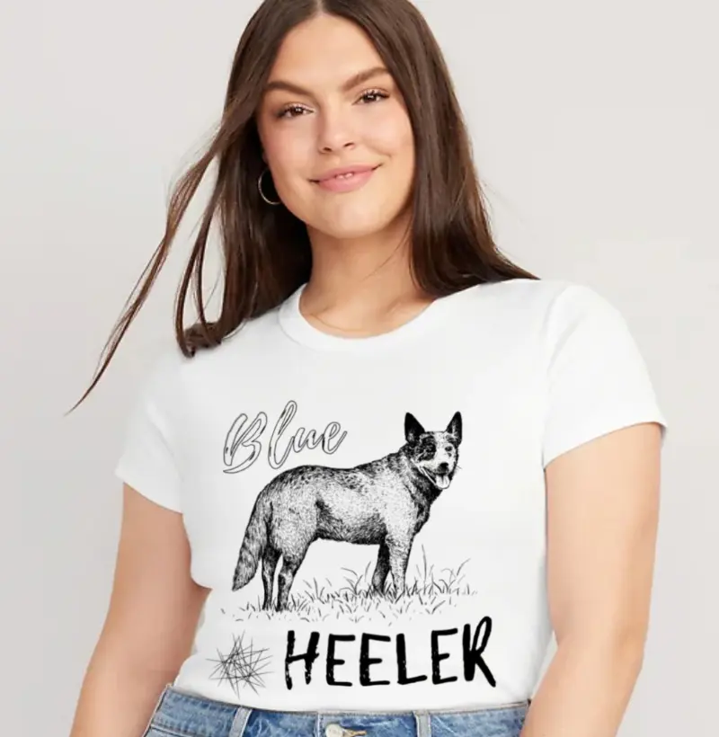 camiseta feminina blue heeler