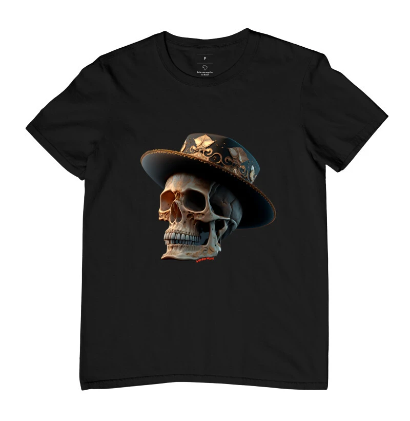 T-shirt Caveira de Cartola