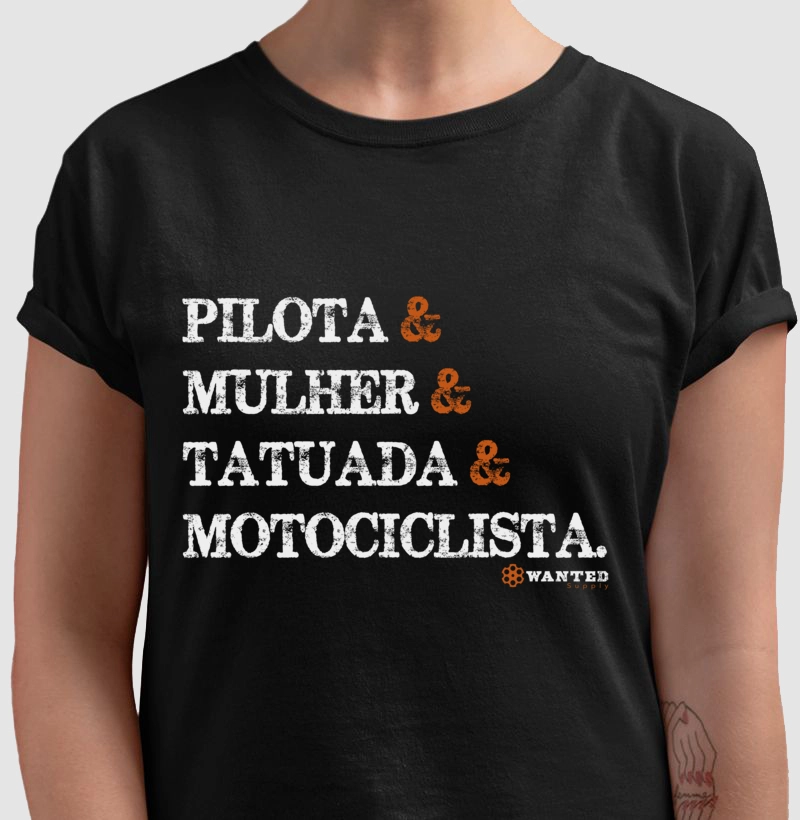 Pilota, Mulher, Tatuada, Motociclista
