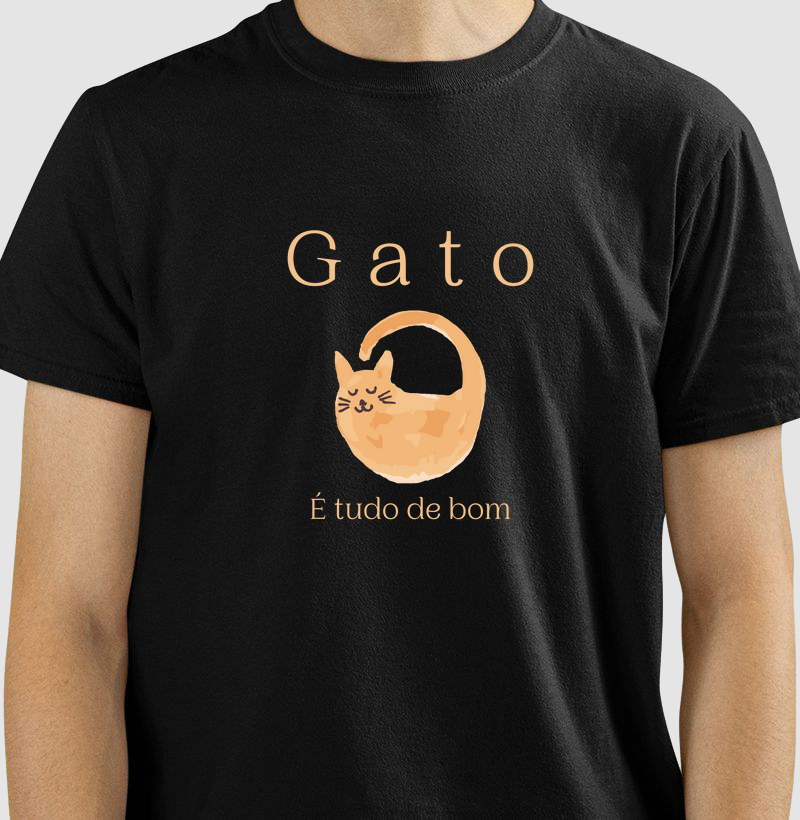 Camiseta Gato é tudo de bom