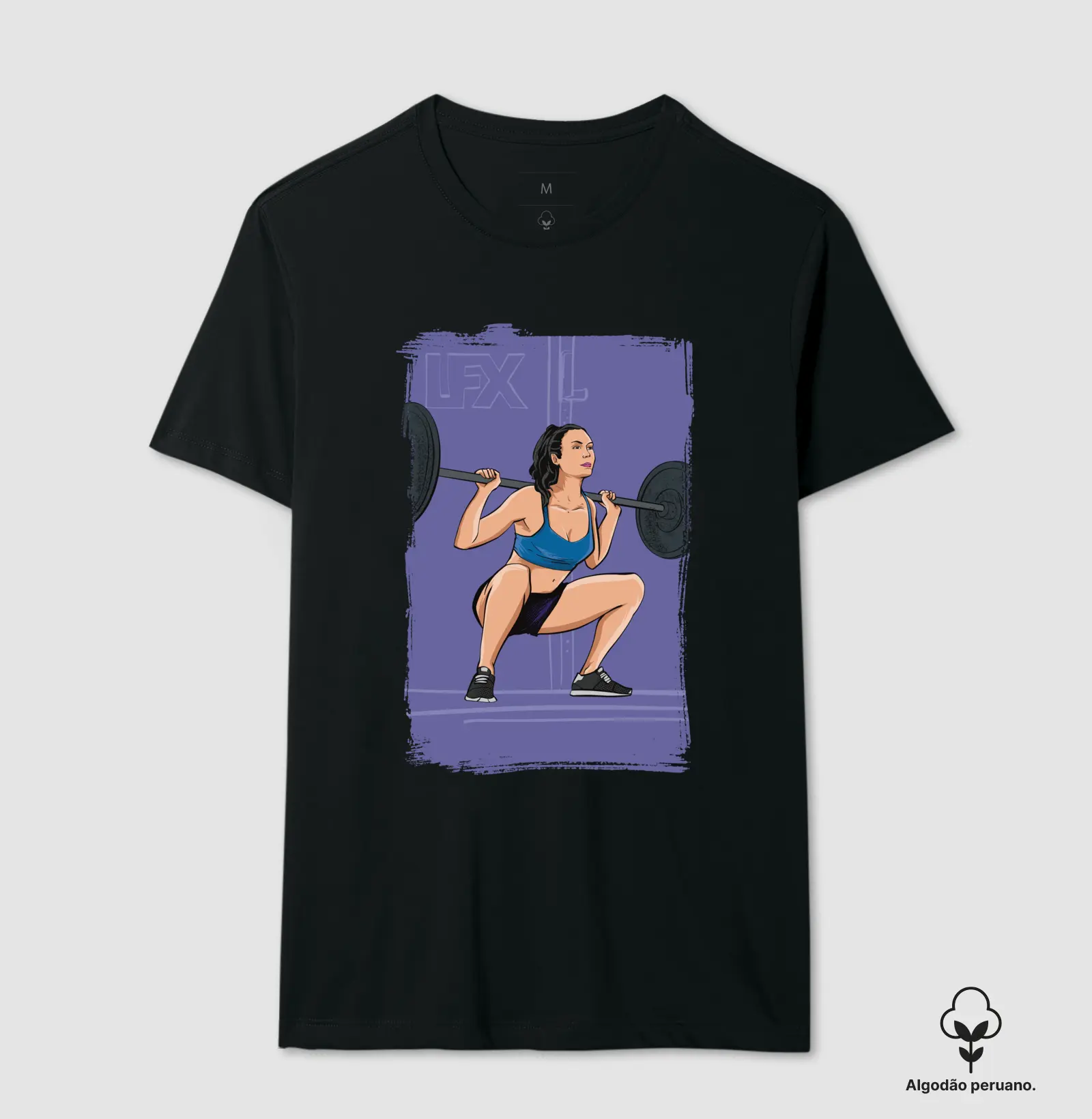 Mulher fazendo Agachamento com Barra Livre V01