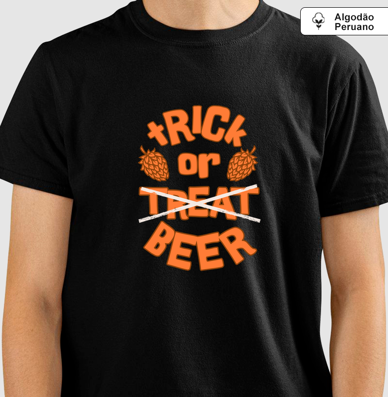 Doces ou Cerveja: Camiseta em Algodão Peruano - Estilo Divertido para Apaixonados por Cerveja