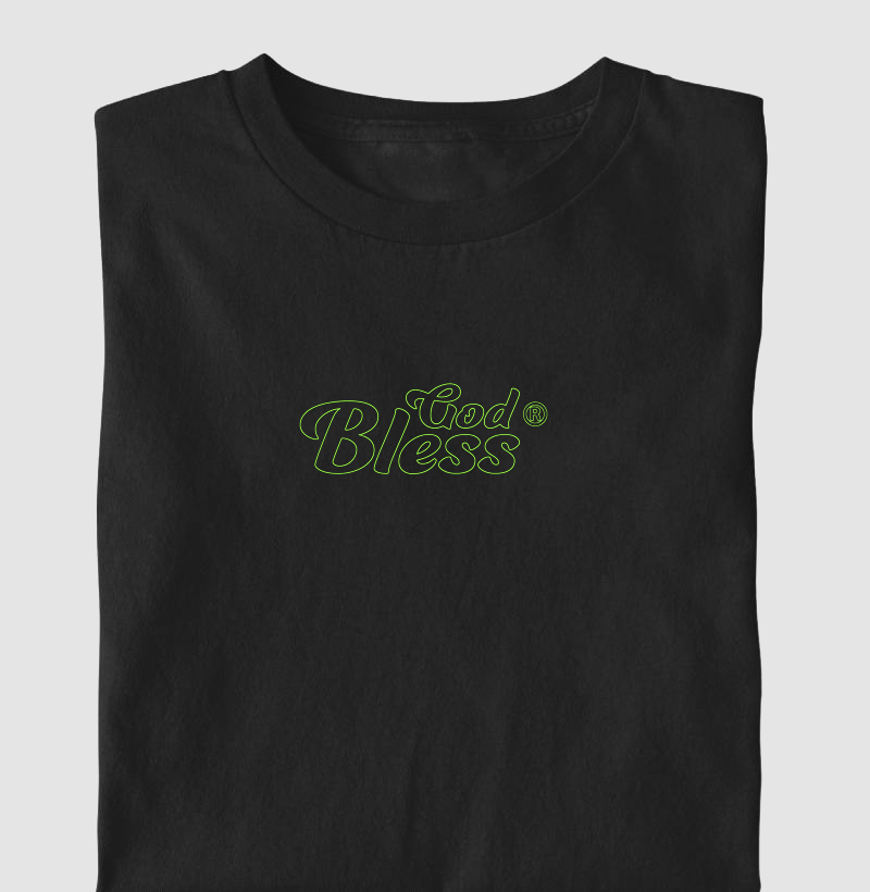 God Bless Logo Neon Peito