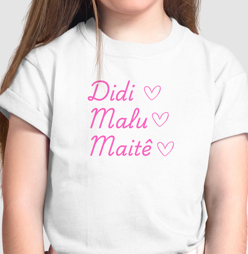 Camiseta 3 nomes