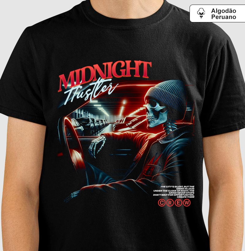 Camiseta Algodão Peruano - Midnight Hustler