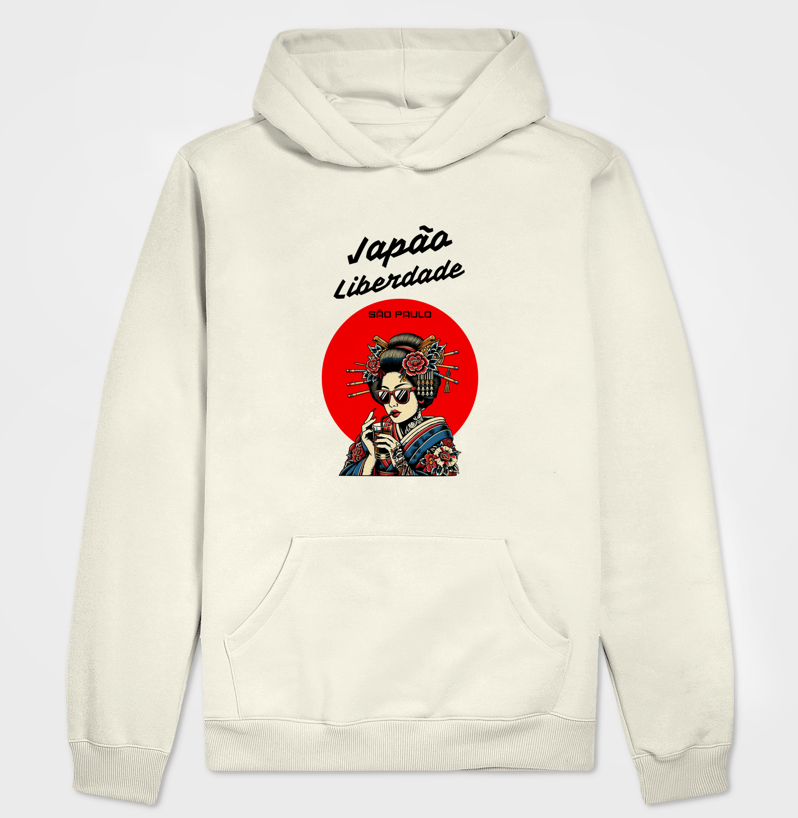 Conexão Japão-Liberdade | Moletom com capuz | Unissex
