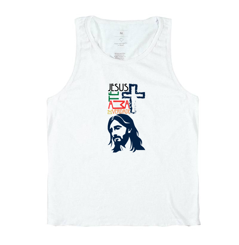 Estampa Jesus Te Ama De Verdade Branca Masc.