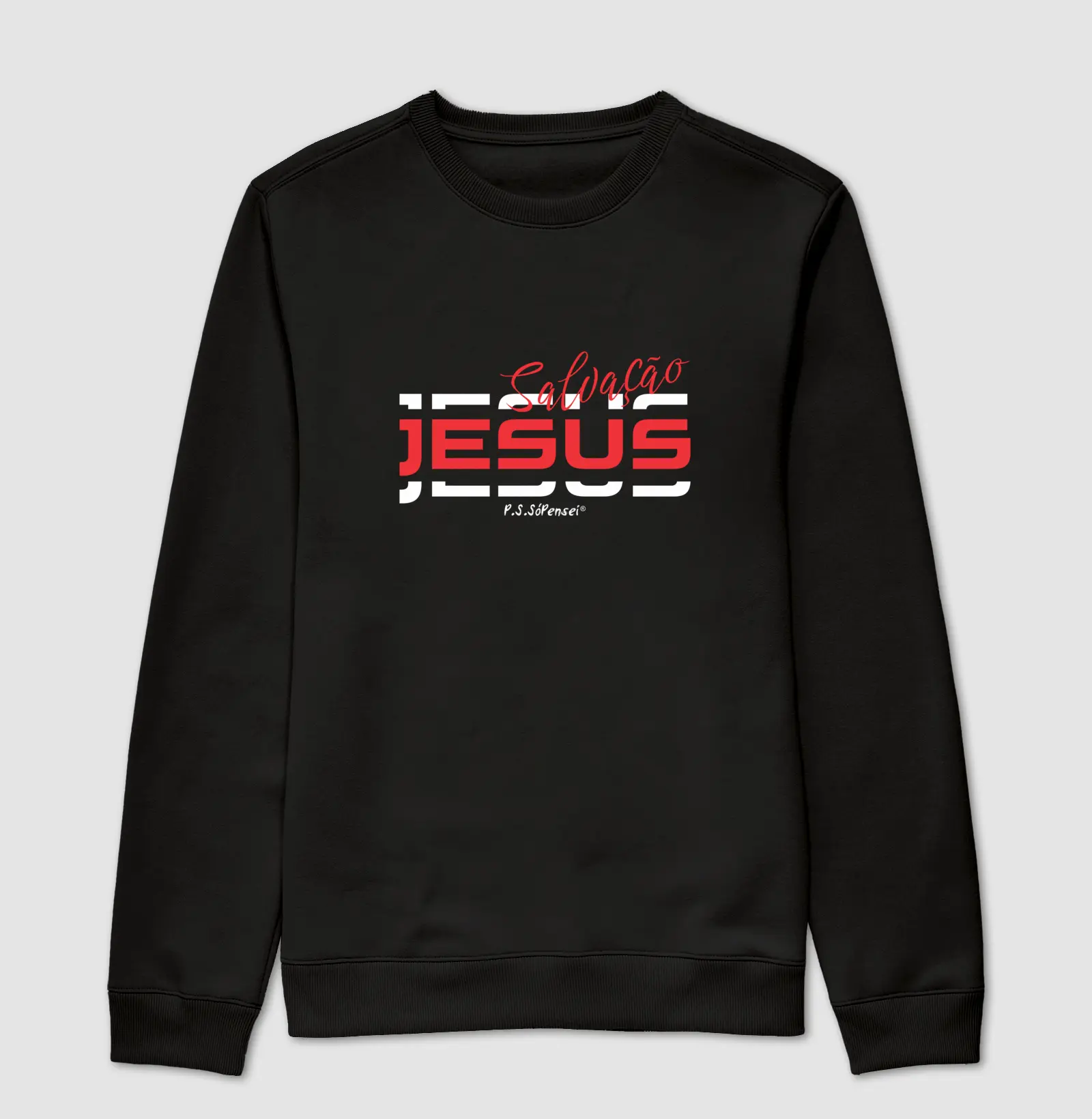  Hoddie Jesus Salvação (vermelho/branco)