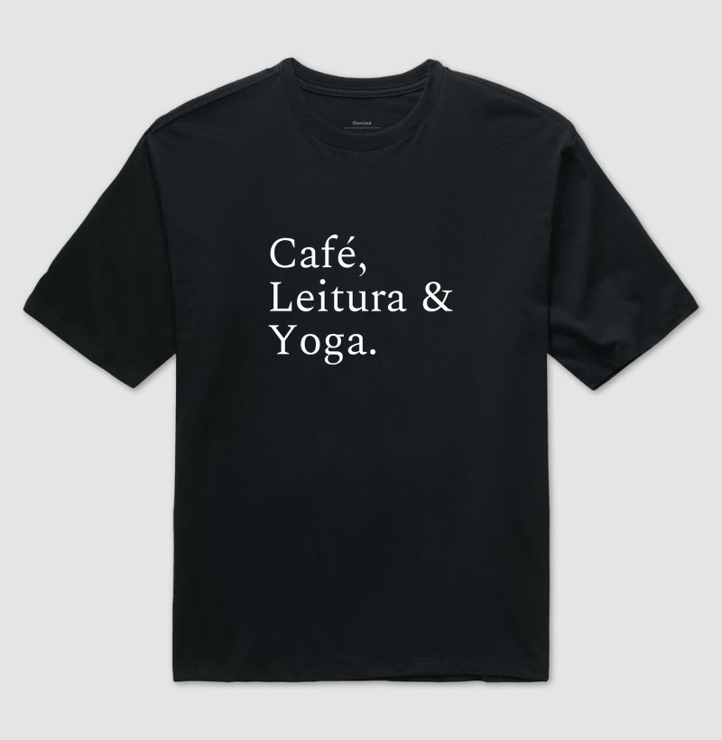 Café, leitura e yoga