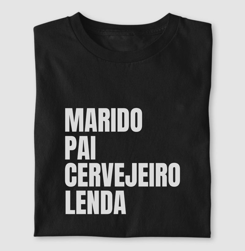 Marido pai cervejeiro lenda - Branco