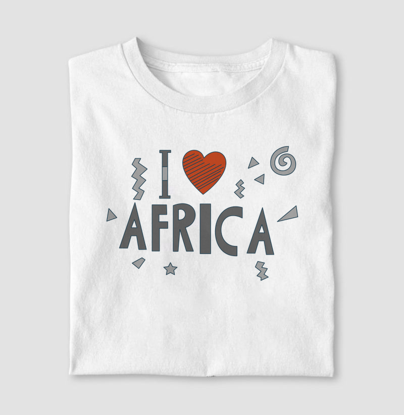 Camiseta Animalis I Love Africa 100% Algodão