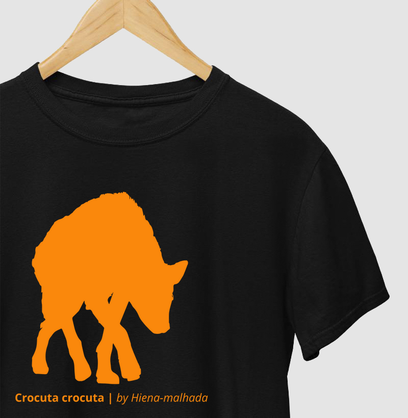 Camiseta Animalis Hiena Solitária 100% Algodão