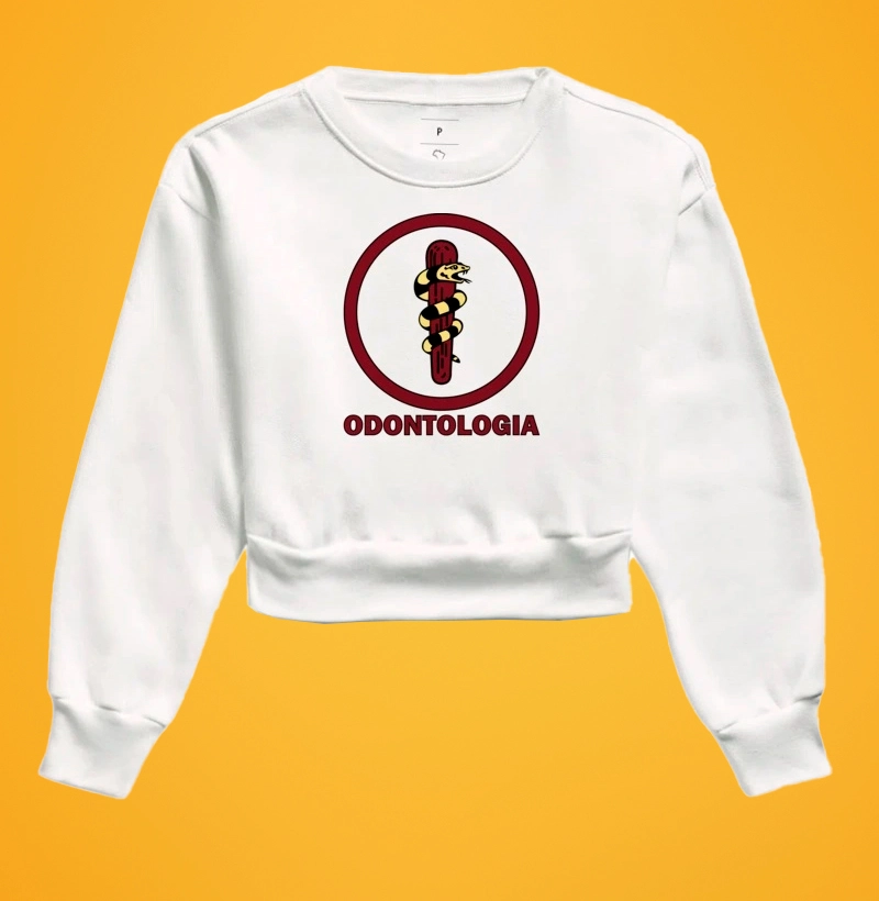 Moletom Cropped Símbolo da Odontologia