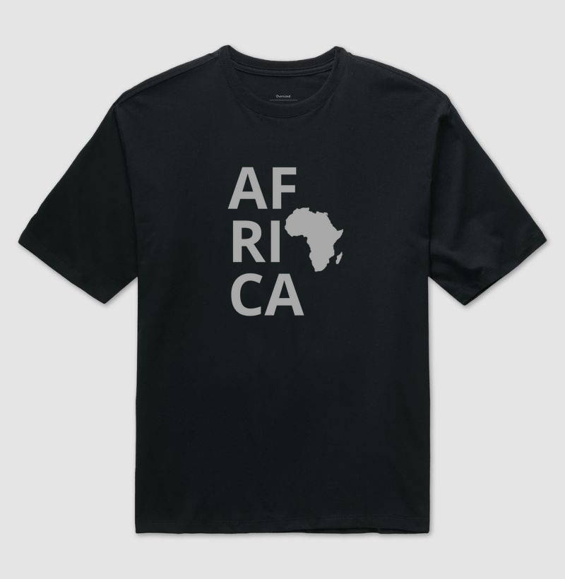 Camiseta Oversized Animalis Africa 100% Algodão