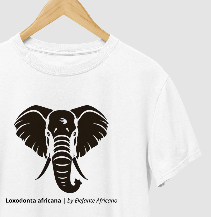 Camiseta Animalis Elefantes Africanos 100% Algodão