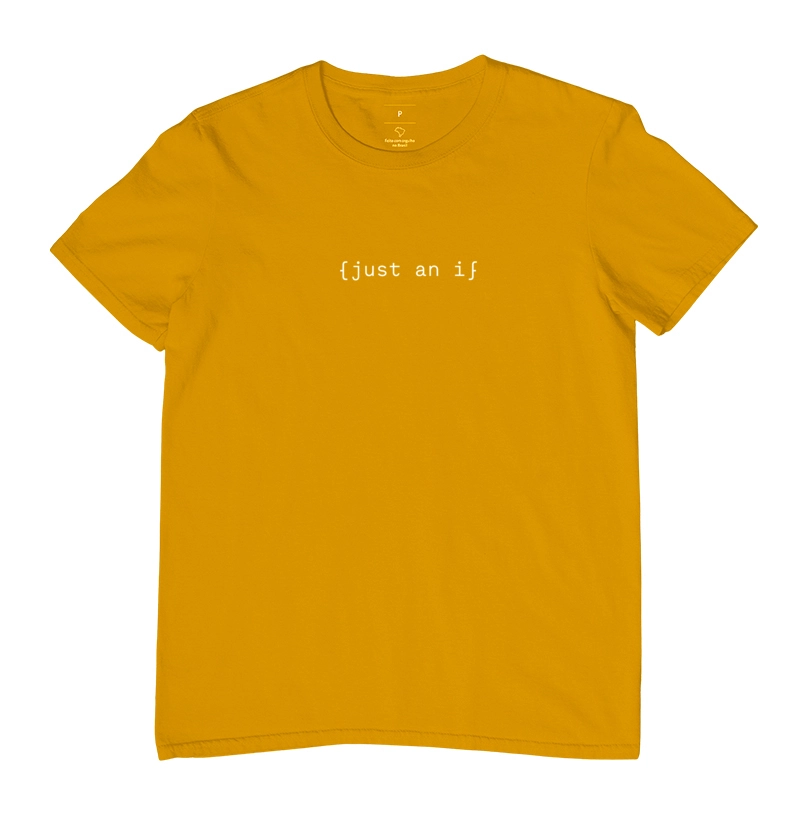 camiseta just an if - masculino - amarelo