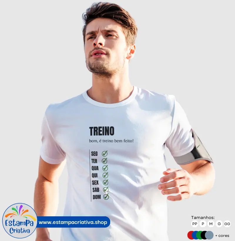 Camiseta Unissex Para Treino: "Treino Bom É Treino Bem Feito!"