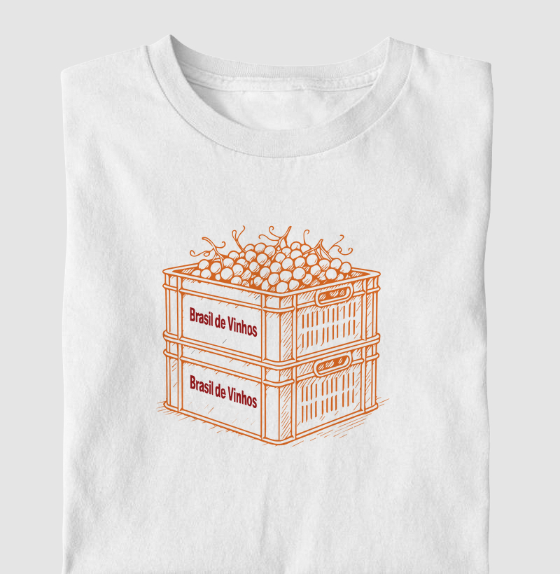 Camiseta Brasil de Vinho - Caixa Laranja