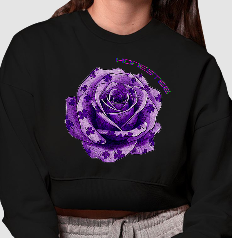HONESTEE ROSA ROXA 2 Moletom Cropped
