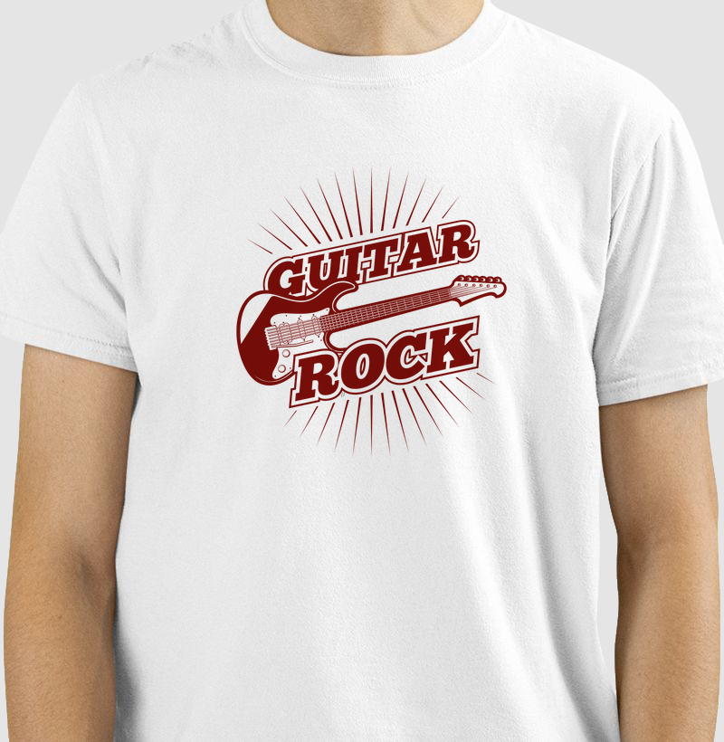 Camiseta Guitar Rock Red