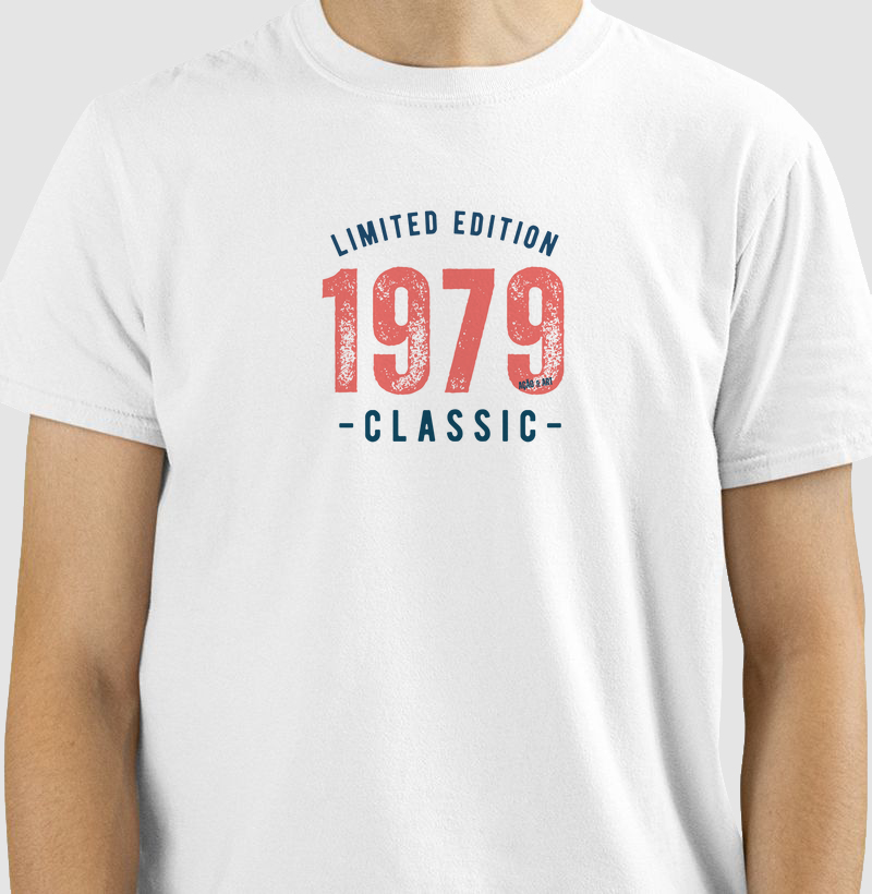 Camiseta Casual Clássica Ano Nascimentos