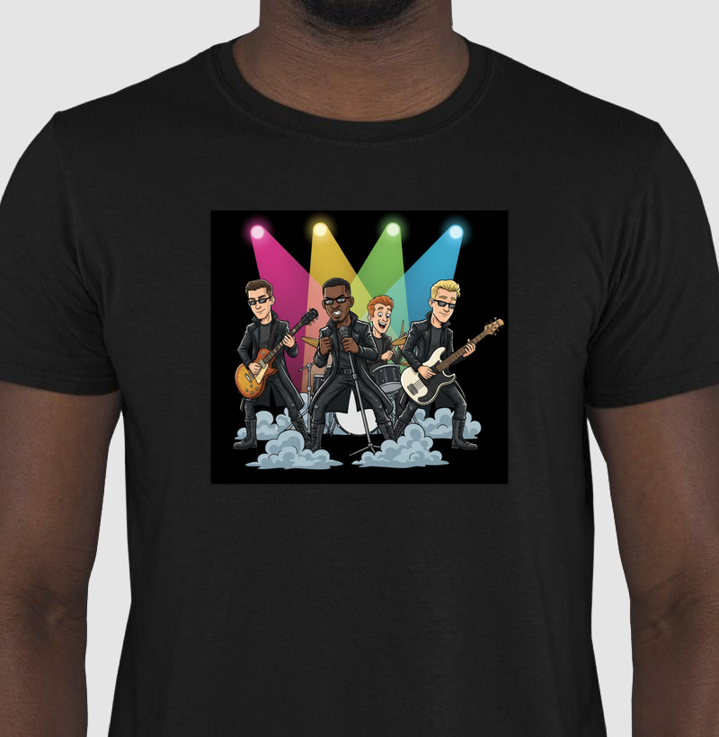 Camisa Banda de Rock Cartoon