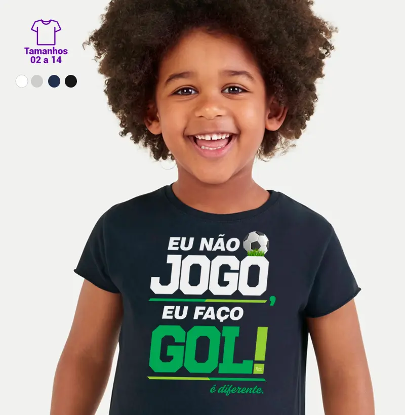Camiseta Eu Faço Gol - Kids