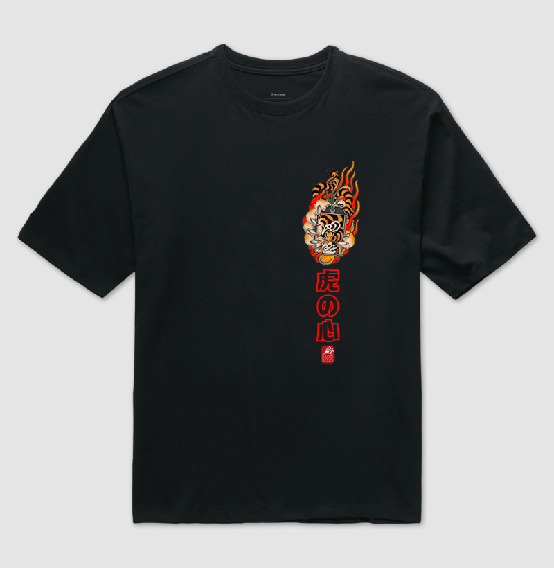 Camiseta OVERSIZED Coração de Tigre