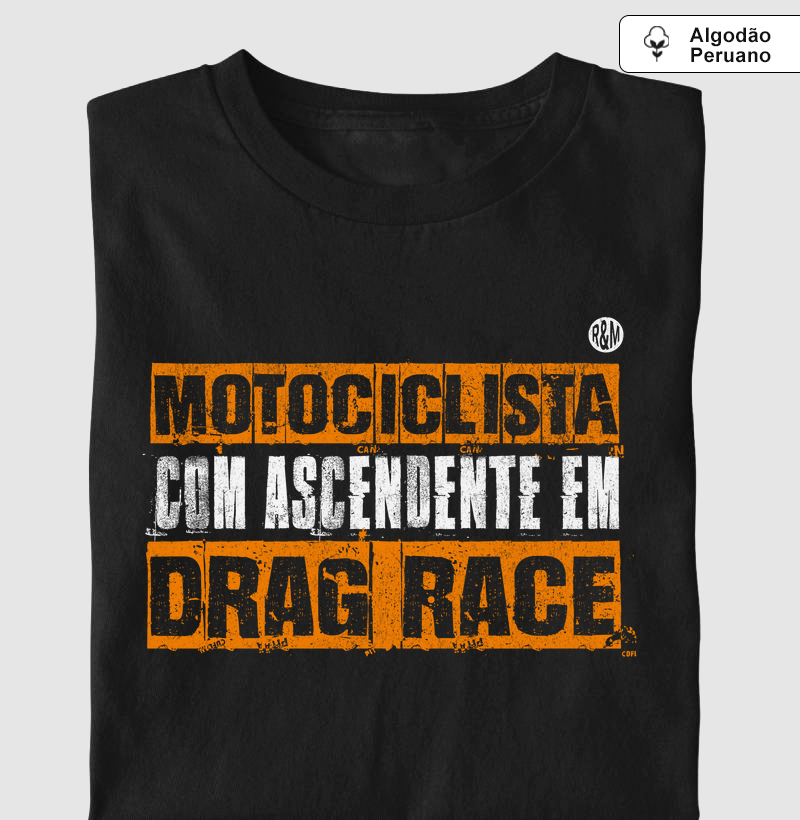 Motociclista com ascendente em Drag Race