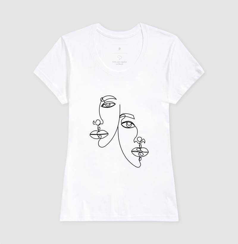 Camisa "Rostos abstratos"