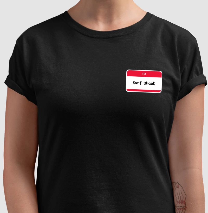 NAME TAG SURF PRETA