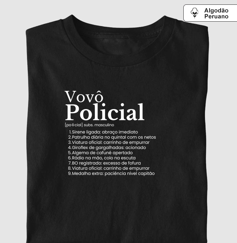 Vovô Policial - definição (algodão peruano)