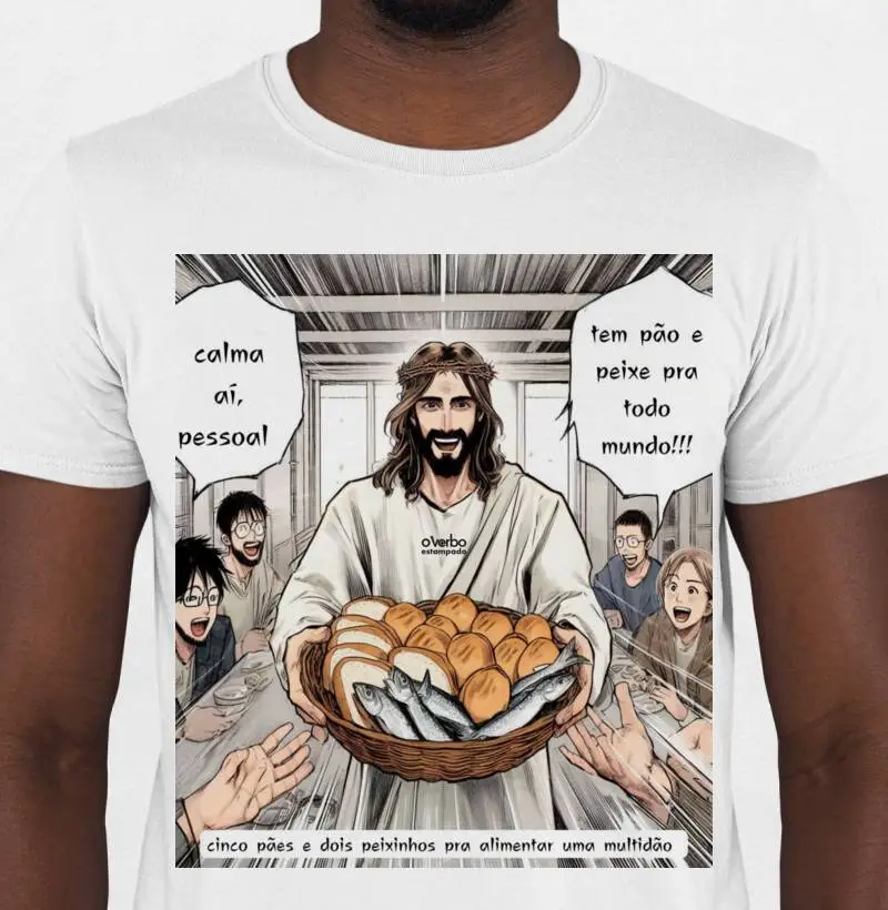 CAMISETA CINCO PÃES E DOIS PEIXINHOS