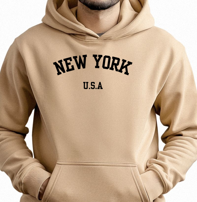 Moletom Hoodie Slim NEW YORK