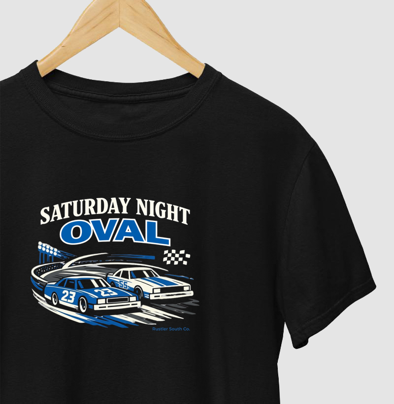 Camiseta Saturday Night Oval – American Stock Car Racing