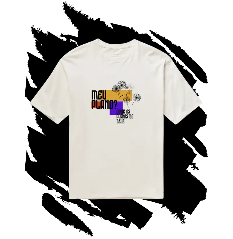Camiseta Oversized Cristã - Meu plano