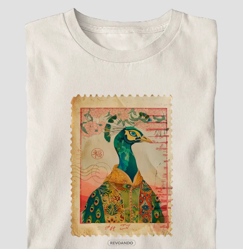 Aves em selo - Pavão - Oversized