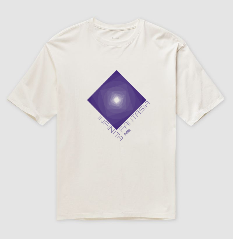 T-SHIRT OVERSIZED "INFINITA FANTASIA" / ROXO ESTAMPA GRANDE 