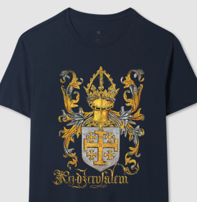 Camiseta Brasão de Armas do Rei de Jerusalém (1099-1291)