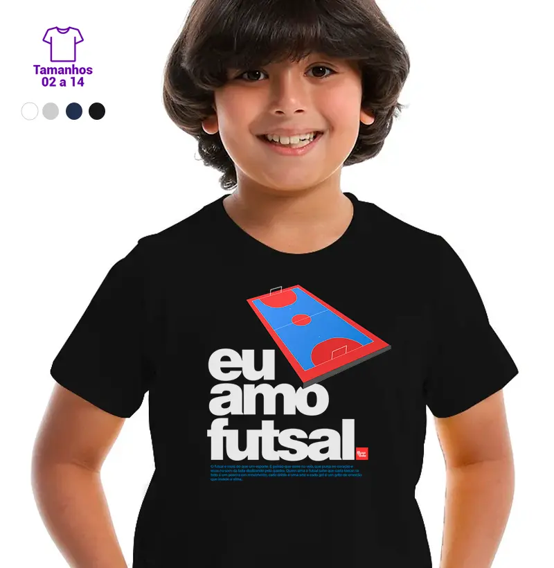 Camiseta Eu amo Futsal - Kids
