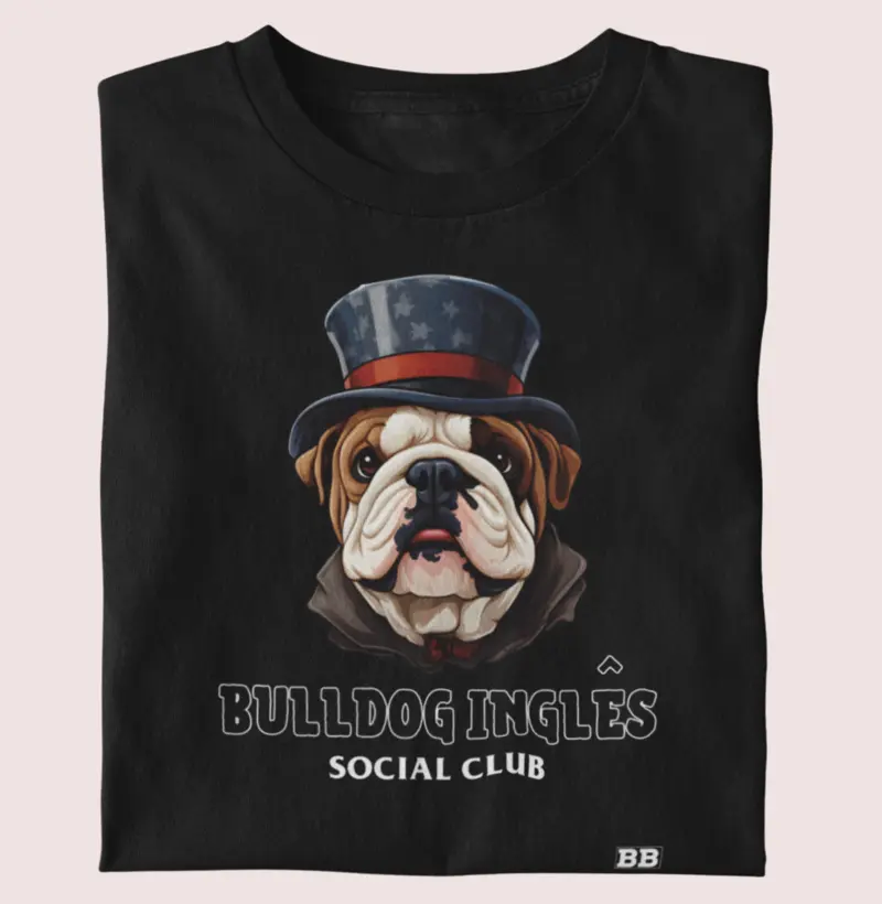 Camiseta Bulldog Inglês "Social Club"