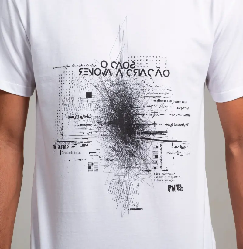 T-SHIRT "CAOS" / O CAOS RENOVA A CRIAÇÃO