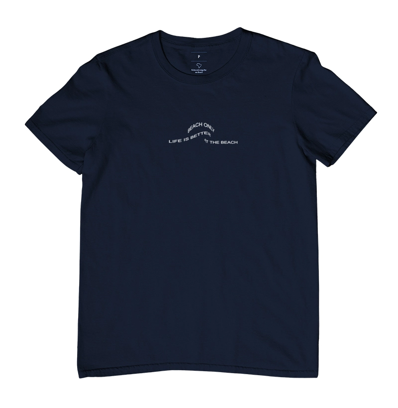 Camiseta Life Is Better At The Beach Marinho
